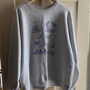 Gray Crewneck Sweater Gracie Abrams